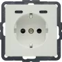 Hager Berker Q.x πρίζα SCHUKO με USB-C PD 20W, πολικό λευκό 48156089