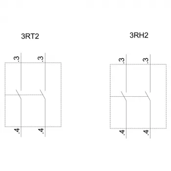 Siemens βοηθητικό μπλοκ επαφών 3RH2911-1HA20, 2 NO, μπροστινή τοποθέτηση, βιδωτοί ακροδέκτες