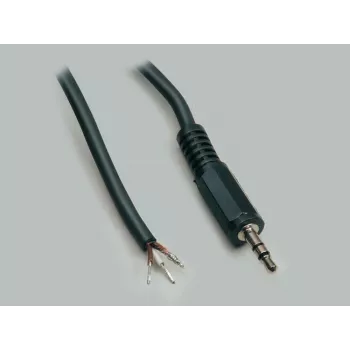 BKL Electronic 1101052 βύσμα αρσενικό στερεοφωνικού 3,5 mm, 3-πολικό, μέταλλο, σύνδεση με κόλληση, 1 τεμ.