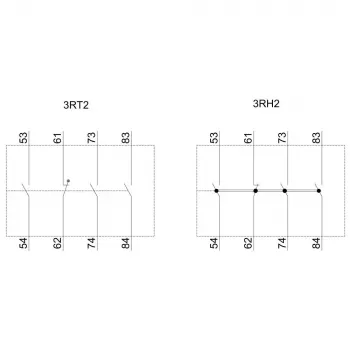Siemens 3RH2911-1XA31-0MA0 μπλοκ βοηθητικών επαφών, 3NO+1NC, μπροστινή τοποθέτηση, βιδωτοί ακροδέκτες