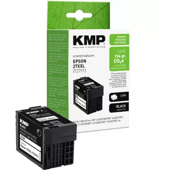 KMP συμβατό με Epson 27XXL T2791 Μαύρο Μελανοδοχείο Pigment (E186)