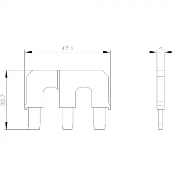 Siemens SIRIUS 3RT19364BA31 Παράλληλος Συνδετήρας για Ρελέ S2/S3, 3-πολικός, χωρίς Ακροδέκτες