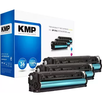 KMP 1236,0030 Συμβατά Μελανοδοχεία Toner Multi-Pack για HP LaserJet Pro 200 color M251n/M251nw - Κυανό, Ματζέντα, Κίτρινο (Συσκευασία 3 τεμ., 1800 σελίδες έκαστο)