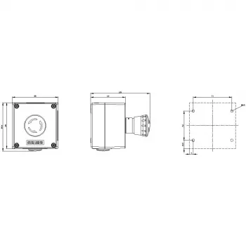 Siemens 3SU1851-0NB00-2AA2 Κουτί για στρογγυλές διατάξεις χειρισμού 22 mm