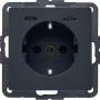 HAGER BERKER 48156086 Πρίζα Schuko με φορτιστή USB-C PD 20W, Λευκό Polar Ματ