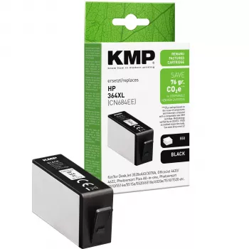 KMP συμβατό μαύρο δοχείο μελάνης για HP 364XL (CN684EE) – υψηλή απόδοση 1712,4001
