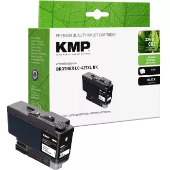 KMP συμβατό μαύρο δοχείο μελάνης αντικατάσταση για Brother LC427XLBK (εξαιρετικά υψηλή απόδοση, 6000 σελίδες) 1551,4001