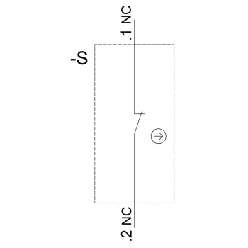Siemens SIRIUS ACT μονάδα επαφής 3SU1400-1AA10-1MA0, 1 NO + 1 NC, βιδωτός ακροδέκτης, 500 V AC/DC
