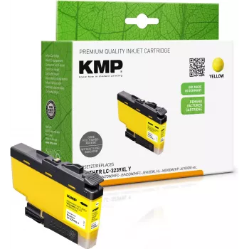 KMP κίτρινο δοχείο μελανιού συμβατό με Brother LC-3239XLY (1543,4009)