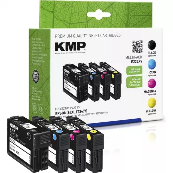KMP συσκευασία 4 τεμ. συμβατών δοχείων μελανιού για Epson WorkForce Pro WF-3720 Σειρά – μαύρο, cyan, magenta, κίτρινο (1637,4005)