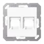 Jung AS 500 κάλυμμα 2 απλών για AMP Modular Jack, λευκό αλπικό A1569-2WEWW