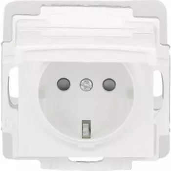 BUSCH-JAEGER μηχανισμός πρίζας SCHUKO 16A 250V χωνευτός λευκό αλπικό 2CKA002013A5446