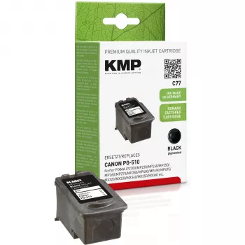 KMP C77 μαύρο συμβατό δοχείο μελανιού 9 ml για Canon PIXMA MP230 MP237 MP252 MP258 MP270 MP282 MP499 MX350 MX360 MX410 MX420 1511.4001