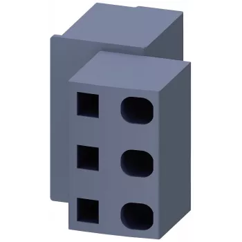 Siemens 3RV2917-5D Μπλοκ ακροδεκτών τροφοδοσίας για διακόπτες ισχύος SIRIUS 3RV2.2/3RV2.3, 6 mm², βιδωτός ακροδέκτης, γκρι