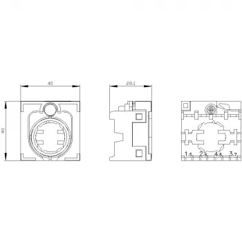 Siemens SIRIUS ACT Βάση για 4 χειριστήρια, 22 mm, μαύρο πλαστικό, τοποθέτηση σε μπροστινό πίνακα, 3SU1500-0BA10-0AA0