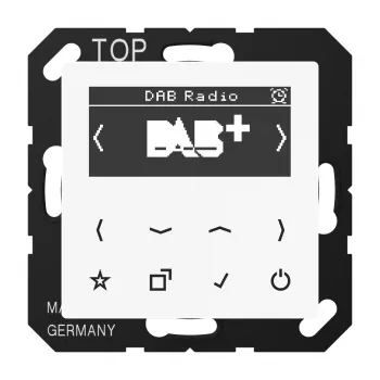 JUNG DAB A WW Smart Radio DAB+, σειρά AS/A, λευκό alpin