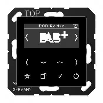 JUNG Smart Radio DABASW DAB+ FM Ραδιόφωνο-ξυπνητήρι με ξυπνητήρι, Sleep-Timer, μονοφωνικό ηχείο, μαύρο