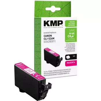 KMP ματζέντα δοχείο μελανιού συμβατό με Canon CLI-526 M (1513,4006)