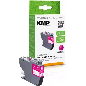 KMP ανακατασκευασμένο ματζέντα μελανό δοχείο για Brother MFC-J1010DW (LC421XLM, 500 σελίδες, 7 ml) 1548,4006