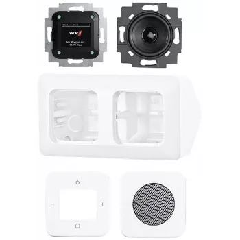 Busch-Jaeger Busch-Radio DAB+ πλήρες σετ γωνιακής τοποθέτησης 8250 AJ-214-101 Studioweiß 2CKA008200A0235