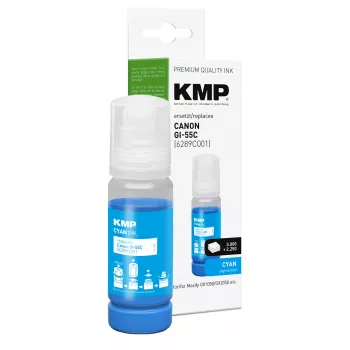 KMP μελάνι αναπλήρωσης κυανό 70 ml για Canon GI-55C (6289C001) 1587,5003