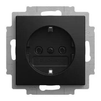 BUSCH-JAEGER Busch-balance SI SCHUKO Πρίζα 20 EUCR-915, Μαύρο ματ, Χωνευτή, 16 A, 250 V, Βιδωτοί ακροδέκτες, Χωρίς άγκιστρα 2CKA002011A6344
