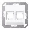 Jung A1569-2NAWEWW Κεντρική πλάκα για AMP NETCONNECT Radialmodule, 2 θέσεων, Λευκό αλπικό