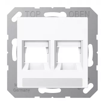 Jung A1569-2NAWEWW Κεντρική πλάκα για AMP NETCONNECT Radialmodule, 2 θέσεων, Λευκό αλπικό
