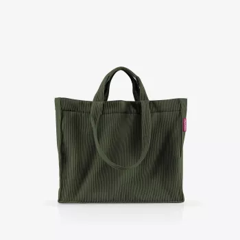 reisenthel Softshopper cord dark matcha GR5057 Τσάντα Ώμου Πολυεστέρας 28 l
