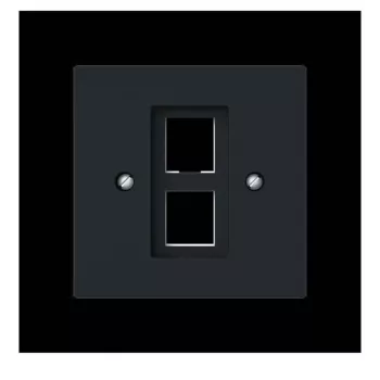 Busch-Jaeger Κεντρική Πλάκα με Δακτύλιο Στήριξης Modular Jack 2561-02-45M 2CKA001753A9929
