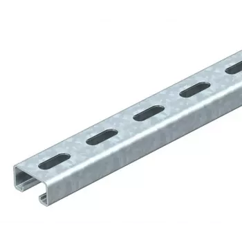 OBO Bettermann ράγα συναρμολόγησης προφίλ C 41x21 mm, με σχισμές, 2000 mm, θερμά γαλβανισμένος χάλυβας, πλάτος σχισμής 22 mm 1122933