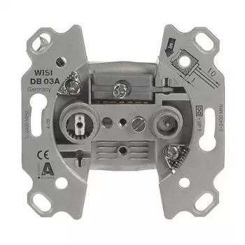 BUSCH-JAEGER 0230-102 ένθετο σύνδεσης κεραίας, 2 έξοδοι, τερματική πρίζα, λευκό 2CKA000230A1554