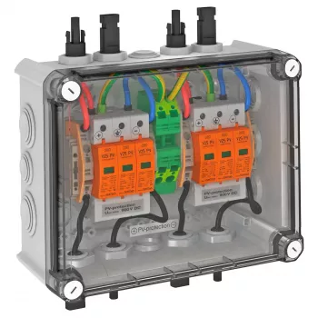 OBO VG-BC900S11 Λύση συστήματος PV σε θήκη, 2x1 PV-String σε 2 εξόδους, Typ 2 SPD, 900 V DC 5088565