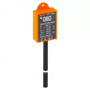 OBO BETTERMANN ÜSM-20-230I1PE65 Μονάδα προστασίας από υπέρταση για φωτιστικά LED, 1-φασικό, Typ 2 SPD, IP65 5092433
