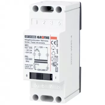 Grothe GT 3139 S μετασχηματιστής κουδουνιού 8/12V 1,3/1A με διακόπτη δικτύου 14049