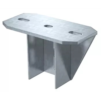 OBO Bettermann KU 7 NOX FT πλάκα κεφαλής για στύλο U, ανοξείδωτος χάλυβας 1.4301 6349056