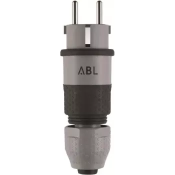 ABL 100000070 Επαγγελματικό βύσμα SCHUKO & Γαλλικό/Βελγικό υβριδικό, Γκρι, IP54, 16A, 250V, ακροδέκτες βίδας, τοποθέτηση σε καλώδιο