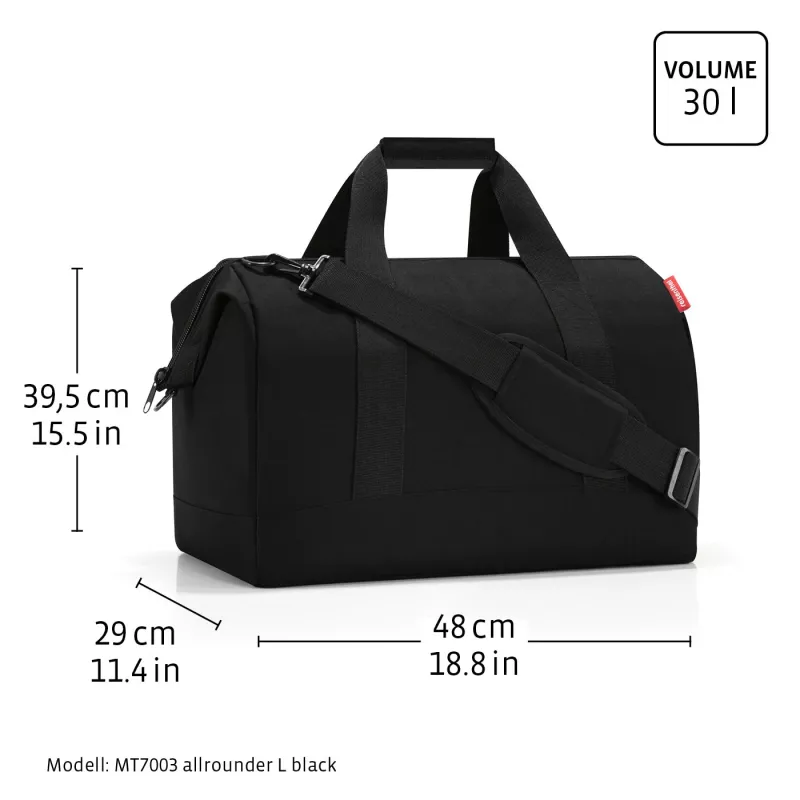Reisenthel Allrounder L Unisex Ιατρική βαλίτσα με φερμουάρ, Γκρι Μονόχρωμο Πολυεστέρας (MT7052)