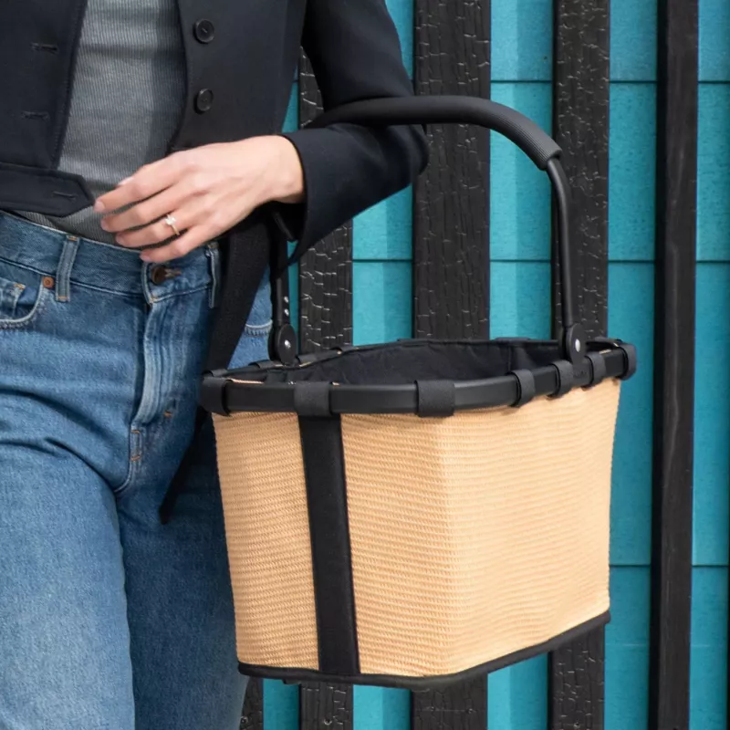 Reisenthel Carrybag Frame Raffia Black Καλάθι αγορών 22L BK 7079
