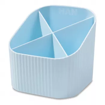 HAN X-LOOP Θήκη στυλό, παστέλ μπλε, 4 θήκες, 11,1 x 11,1 x 10,5 cm 17238-884D