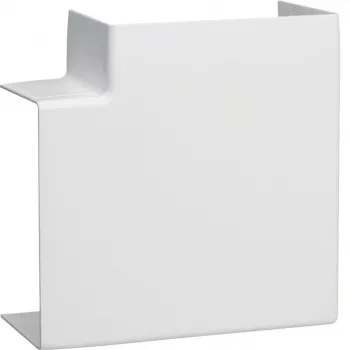 HAGER επίπεδη γωνία LFF6011059016 PVC για κανάλι καλωδίων LF/LFF/LFH 60x110, λευκό