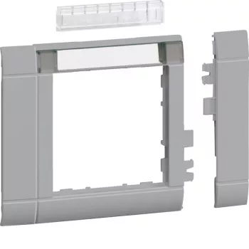 HAGER GR0802ALAN αρθρωτό κάλυμμα πλαισίου, ZS 55, 80x80 mm, ανοιχτό γκρι, χωρίς αλογόνα