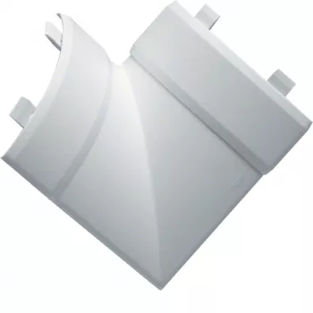 Hager EK4004059016 Επίπεδη γωνία για κανάλι καλωδίων PVC 40x40mm, λευκό