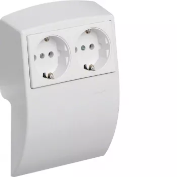 HAGER L22509010 διπλή πρίζα λευκό (Kallysto)