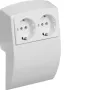 HAGER L22509010 διπλή πρίζα λευκό (Kallysto)