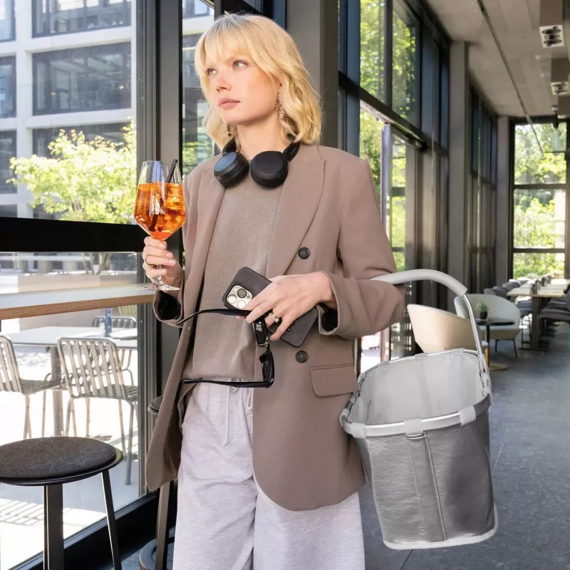 reisenthel Carrybag καλάθι αγορών Silver Crackle BK7088 22L
