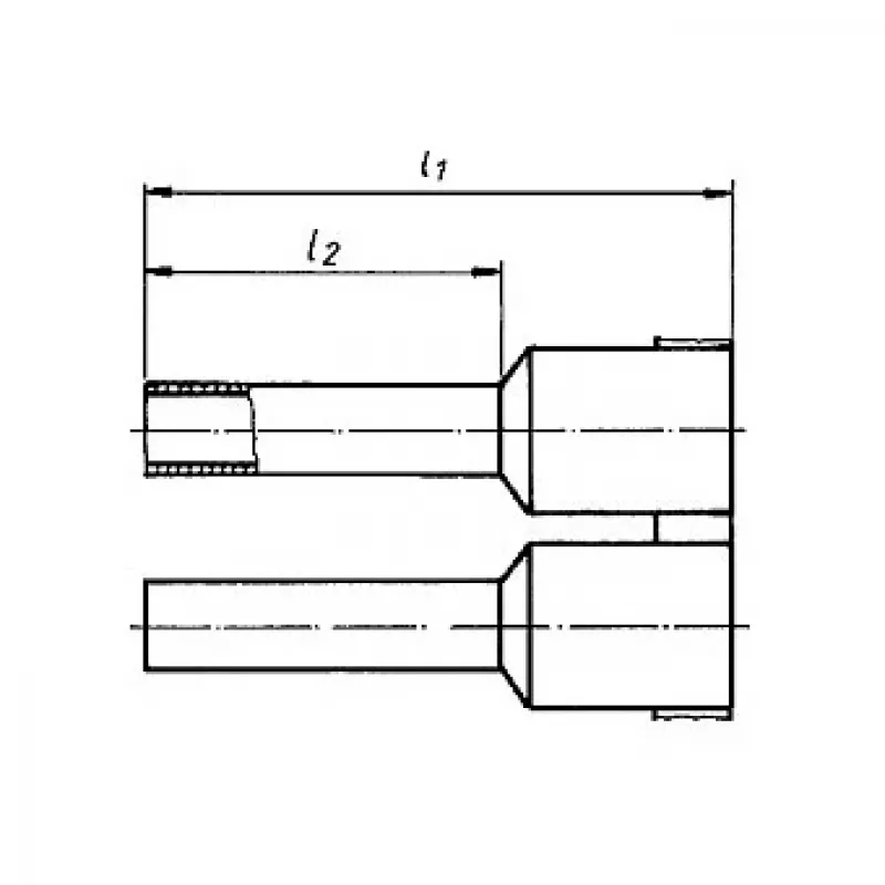 Klauke μονωμένο ακροχιτώνιο 1,5 mm², μήκος χιτωνίου 8 mm, μαύρο, 100 τεμ. (ST9728)