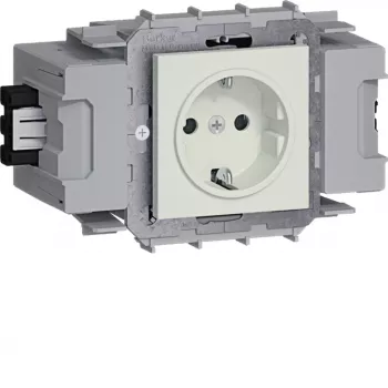 HAGER GS10019016 μονή πρίζα Schuko με Wago Winsta Front-Snap-In, λευκό