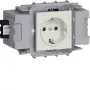 HAGER GS10019016 μονή πρίζα Schuko με Wago Winsta Front-Snap-In, λευκό