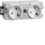 HAGER GS20109016 2πλή πρίζα προφίλ C 45° λευκό κυκλοφορίας
